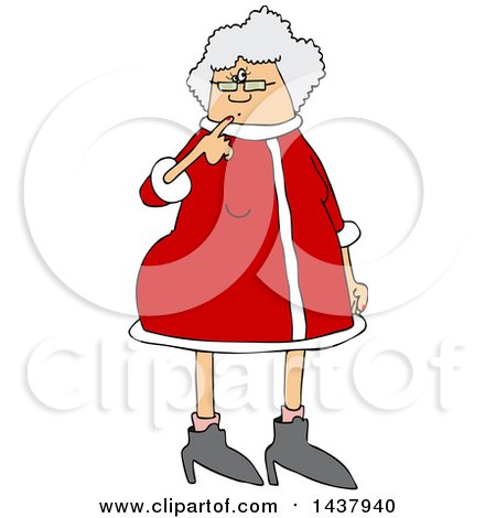 Clipart of a Cartoon Christmas Mrs Claus - Royalty Free Vector Illustration by djart