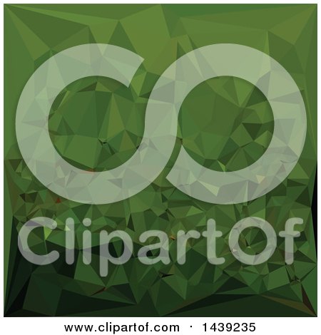 Clipart of a Low Poly Abstract Geometric Background in Chlorophyll Green - Royalty Free Vector Illustration by patrimonio