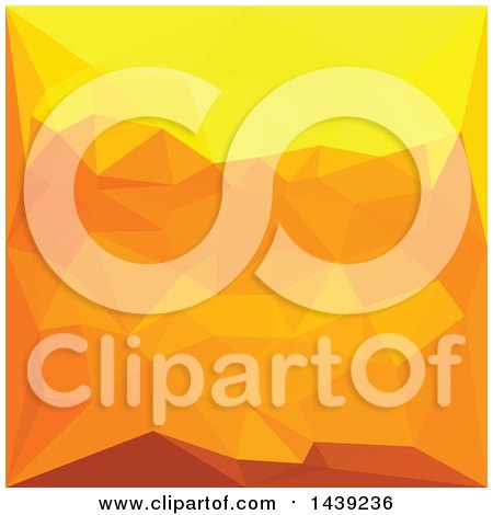Clipart of a Low Poly Abstract Geometric Background in Cyber Yellow - Royalty Free Vector Illustration by patrimonio