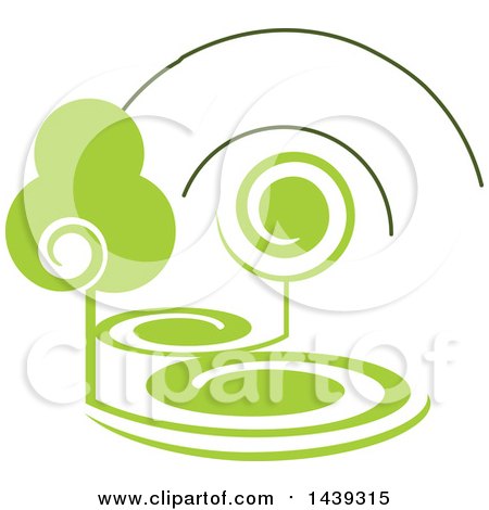 Clipart of a Go Green or Landscaping Design - Royalty Free Vector Illustration by Vector Tradition SM