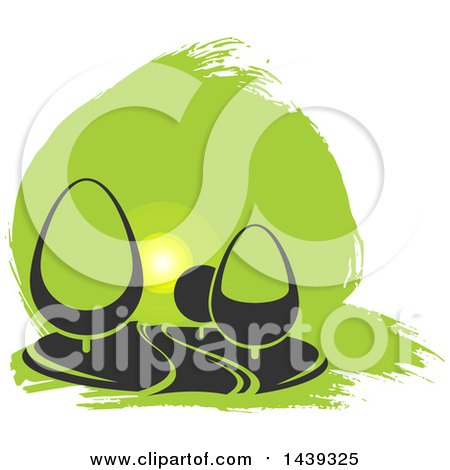 Clipart of a Go Green or Landscaping Design - Royalty Free Vector Illustration by Vector Tradition SM
