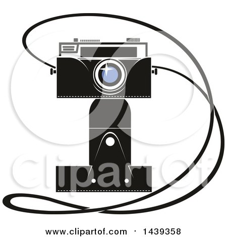 Clipart of a Camera and Strap - Royalty Free Vector Illustration by Vector Tradition SM