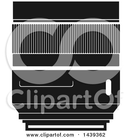 Clipart of a Black and White Camera Lens - Royalty Free Vector Illustration by Vector Tradition SM