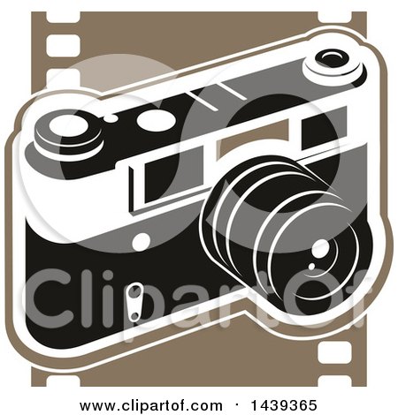 Clipart of a Camera and Film Strip - Royalty Free Vector Illustration by Vector Tradition SM