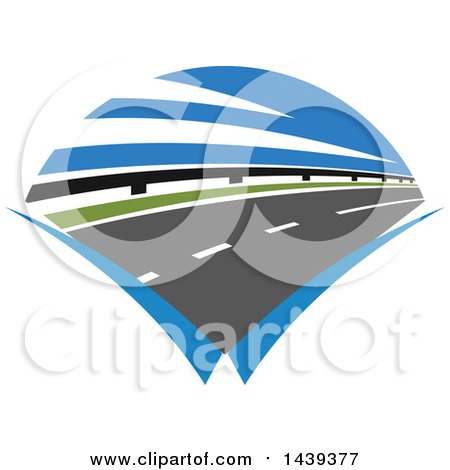 Clipart of a Highway Road - Royalty Free Vector Illustration by Vector Tradition SM