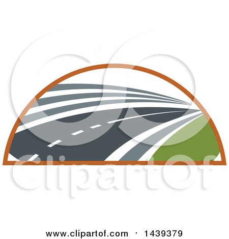 Clipart of a Highway Road Logo - Royalty Free Vector Illustration by Vector Tradition SM