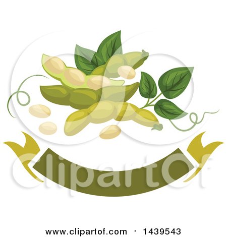 Clipart of Beans and a Banner - Royalty Free Vector Illustration by Vector Tradition SM
