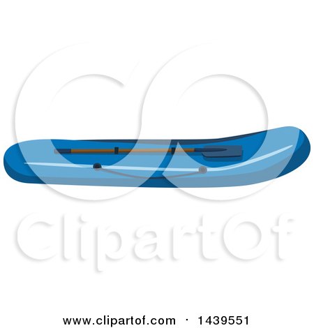 Clipart of a Blue Raft Boat - Royalty Free Vector Illustration by Vector Tradition SM