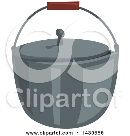 Clipart of a Campfire Pot - Royalty Free Vector Illustration by Vector Tradition SM