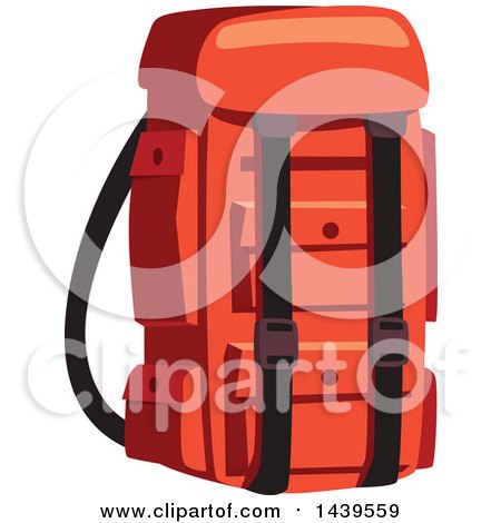 Clipart of a Camping Backpack - Royalty Free Vector Illustration by Vector Tradition SM