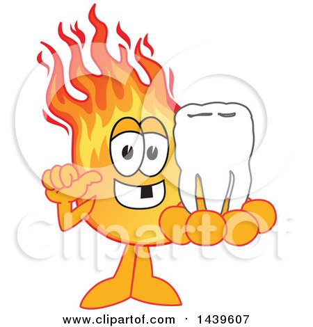 Clipart of a Comet School Mascot Character Holding a Knocked out Tooth - Royalty Free Vector Illustration by Mascot Junction