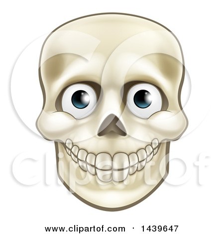 Clipart of a Human Skull with Eyeballs - Royalty Free Vector Illustration by AtStockIllustration