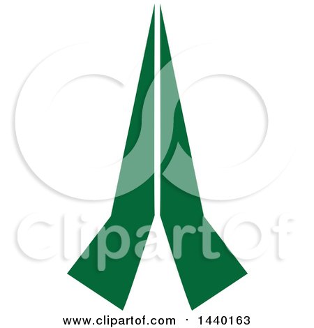 Clipart of a Pair of Green Prayer or Namaste Hands - Royalty Free Vector Illustration by ColorMagic