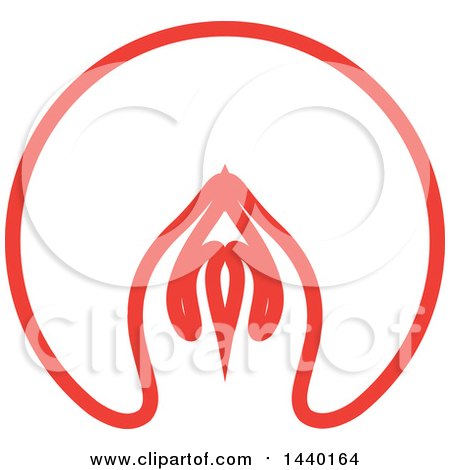 Clipart of a Pair of Prayer or Namaste Hands in a Circle - Royalty Free Vector Illustration by ColorMagic