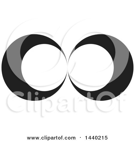 Clipart of a Black and White Infinity Symbol - Royalty Free Vector Illustration by ColorMagic