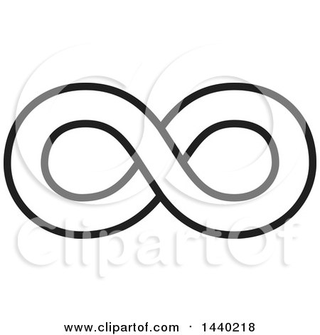 Clipart of a Black and White Infinity Symbol - Royalty Free Vector Illustration by ColorMagic