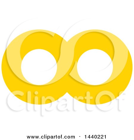 Clipart of a Yellow Infinity Symbol - Royalty Free Vector Illustration by ColorMagic