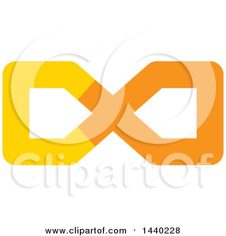 Clipart of a Yellow and Orange Infinity Symbol - Royalty Free Vector Illustration by ColorMagic