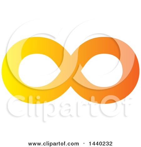 Clipart of a Yellow and Orange Infinity Symbol - Royalty Free Vector Illustration by ColorMagic