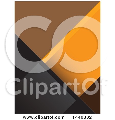 Clipart of a Abstract Geometric Background in Black, Gray, Brown and Orange - Royalty Free Vector Illustration by ColorMagic