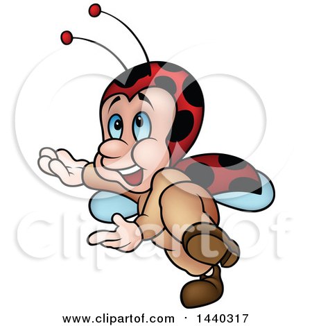 Clipart of a Cartoon Ladybug - Royalty Free Vector Illustration by dero