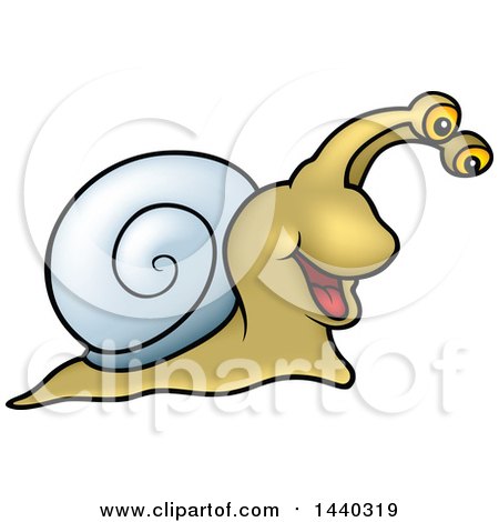 Clipart of a Cartoon Snail - Royalty Free Vector Illustration by dero