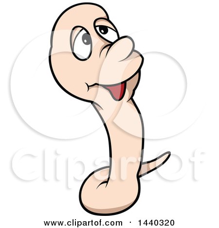 Clipart of a Cartoon Worm - Royalty Free Vector Illustration by dero