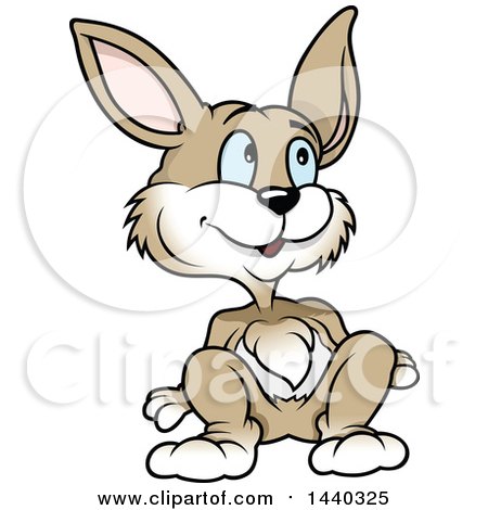 Clipart of a Cartoon Rabbit - Royalty Free Vector Illustration by dero