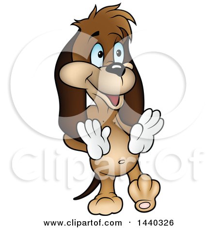 Clipart of a Cartoon Dog - Royalty Free Vector Illustration by dero