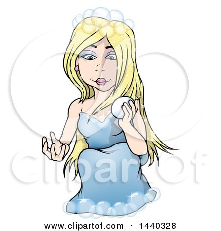 Clipart of a Cartoon Blond Fairy - Royalty Free Vector Illustration by dero
