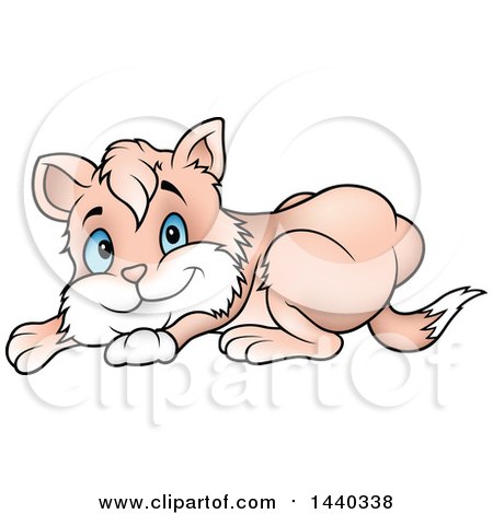 Clipart of a Cartoon Cat - Royalty Free Vector Illustration by dero