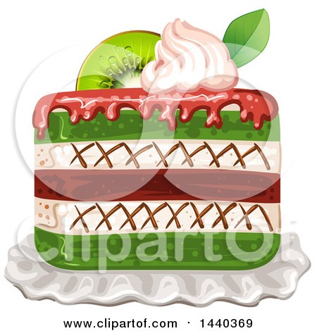 Clipart of a Layered Cake - Royalty Free Vector Illustration by merlinul