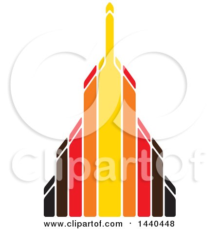 Clipart of a Skyscraper Building - Royalty Free Vector Illustration by ColorMagic
