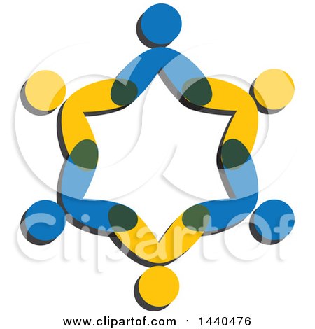 Clipart of a Teamwork Unity Group of People - Royalty Free Vector Illustration by ColorMagic
