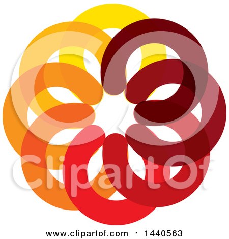 Clipart of a Teamwork Unity Group of People - Royalty Free Vector Illustration by ColorMagic