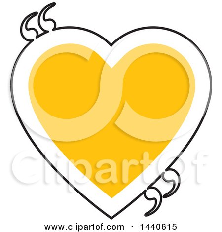 Clipart of a Love Heart with Quotation Marks - Royalty Free Vector Illustration by ColorMagic