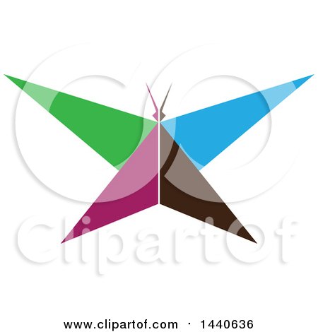 Clipart of a Colorful Butterfly - Royalty Free Vector Illustration by ColorMagic