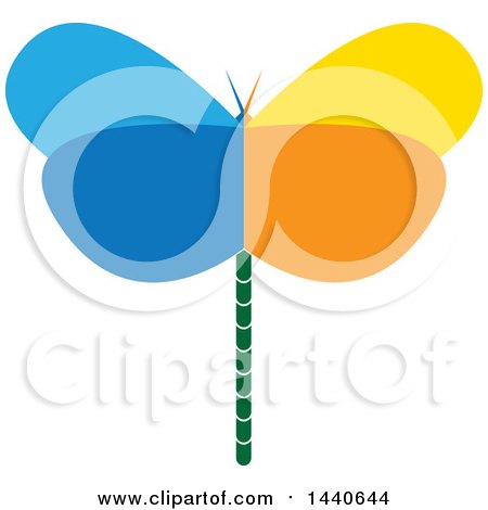 Clipart of a Colorful Dragonfly - Royalty Free Vector Illustration by ColorMagic