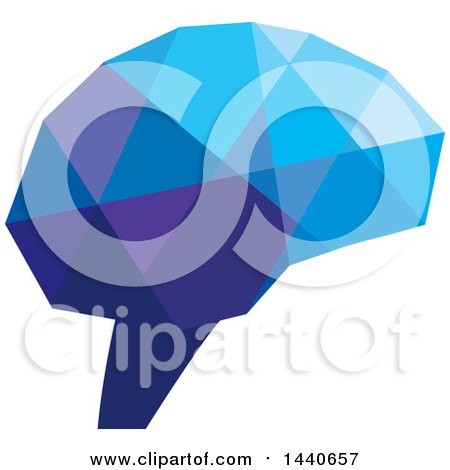 Clipart of a Geometric Brain - Royalty Free Vector Illustration by ColorMagic