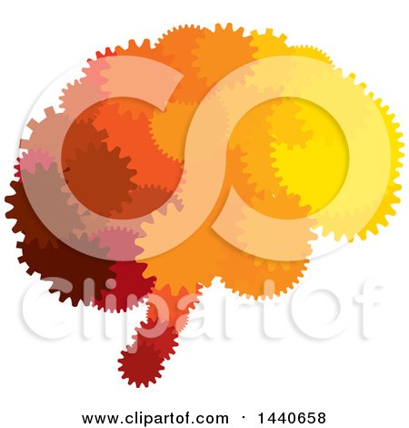 Clipart of a Brain of Gears - Royalty Free Vector Illustration by ColorMagic