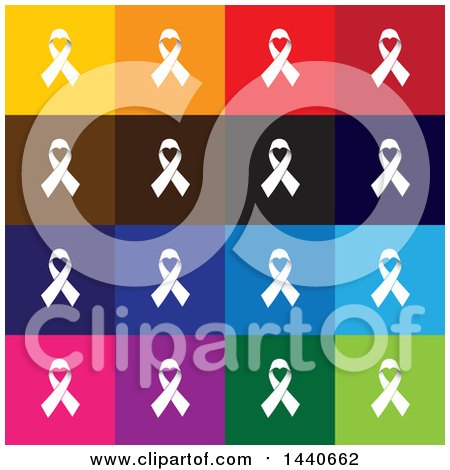 Clipart of Awareness Ribbon Icons - Royalty Free Vector Illustration by ColorMagic