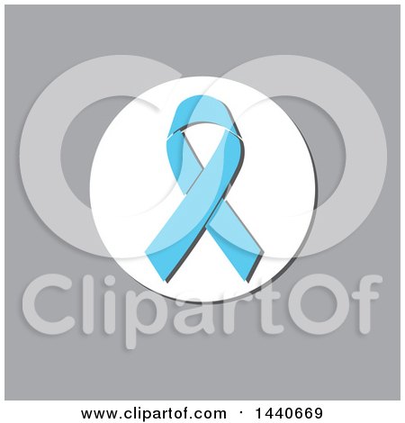 Clipart of a Blue Awareness Ribbon on Gray and White - Royalty Free Vector Illustration by ColorMagic