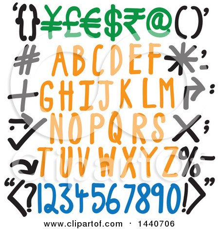 Clipart of Alphabet Designs - Royalty Free Vector Illustration by ColorMagic