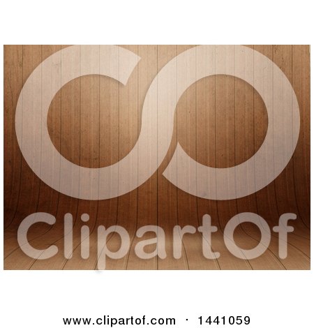 Clipart of a Wood Curve Background - Royalty Free Illustration by KJ Pargeter