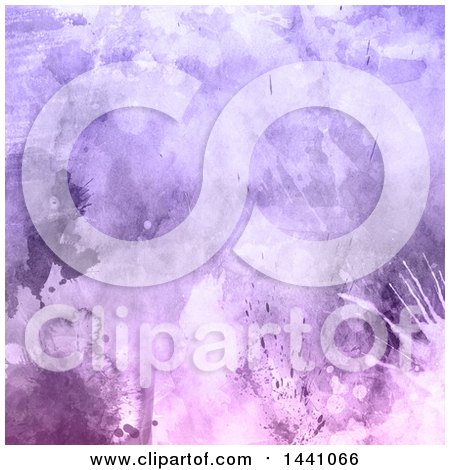 Clipart of a Purple Watercolor Painted Splat Background - Royalty Free Illustration by KJ Pargeter