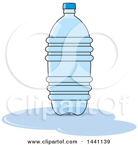 Clipart of a Bottled Water - Royalty Free Vector Illustration by Lal Perera