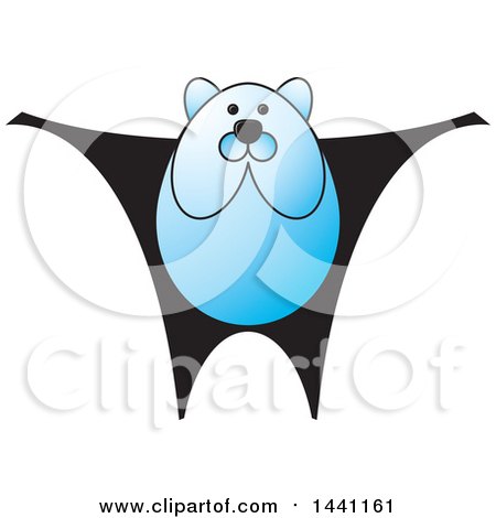 Clipart of a Blue Bear - Royalty Free Vector Illustration by Lal Perera