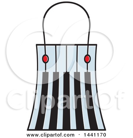 Clipart of a Piano Keyboard Shopping Bag - Royalty Free Vector Illustration by Lal Perera