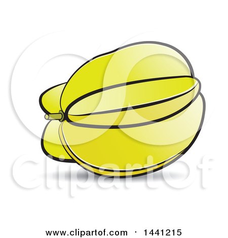 Clipart of a Carambola Star Fruit - Royalty Free Vector Illustration by Lal Perera