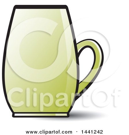 Clipart of a Green Mug - Royalty Free Vector Illustration by Lal Perera